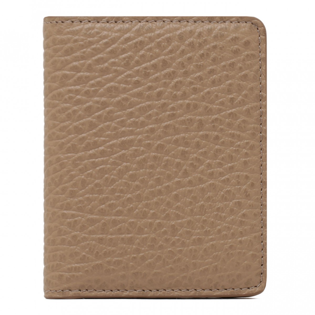 Grained Leather Light Brown Card Holder