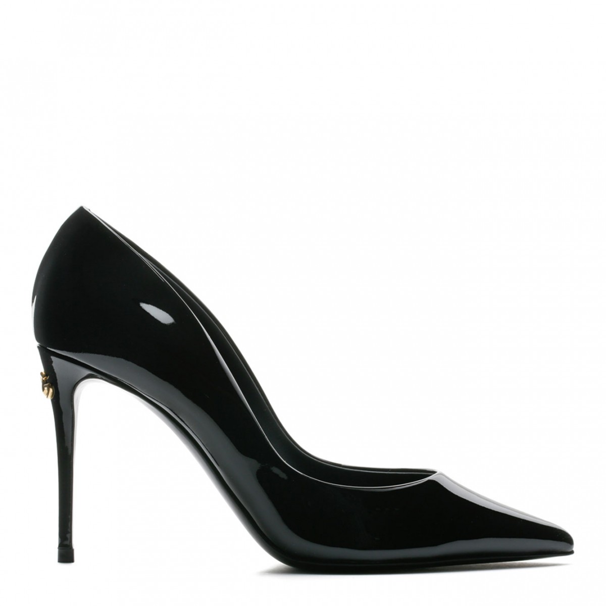 Black Calf Leather Pointed Pumps