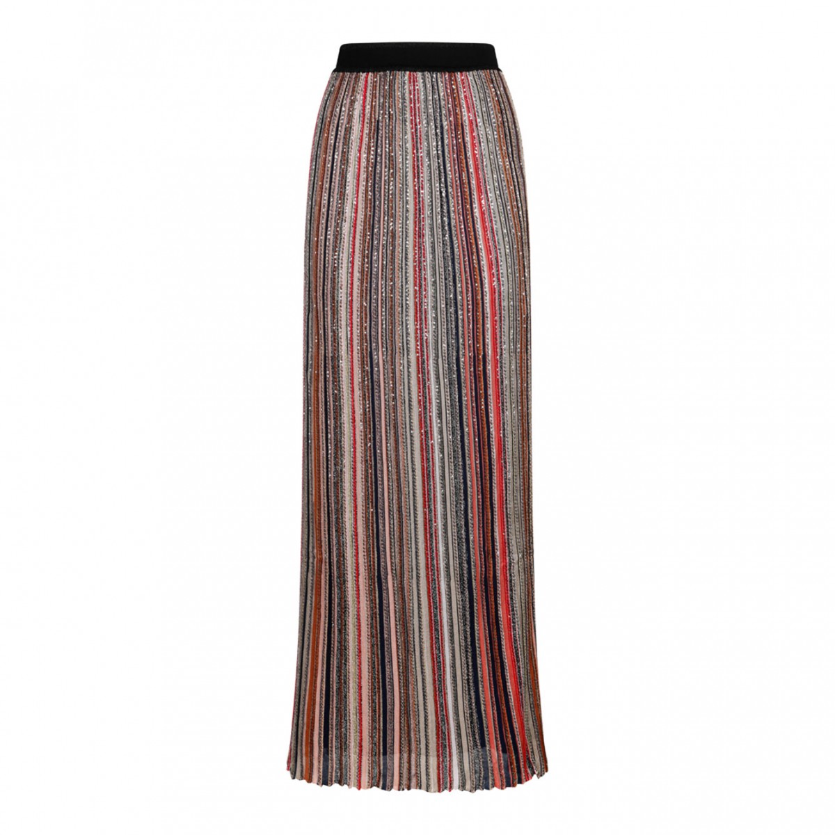 Multicolour Vertical Stripes Long Skirt