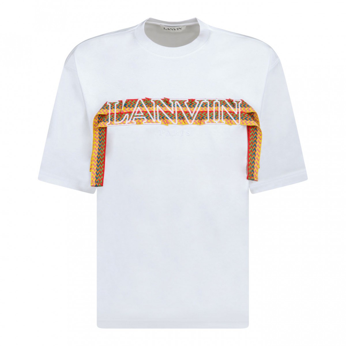 White Curb Embroidered T-Shirt