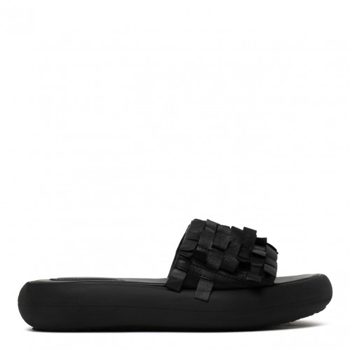 Black Fringe Sandals