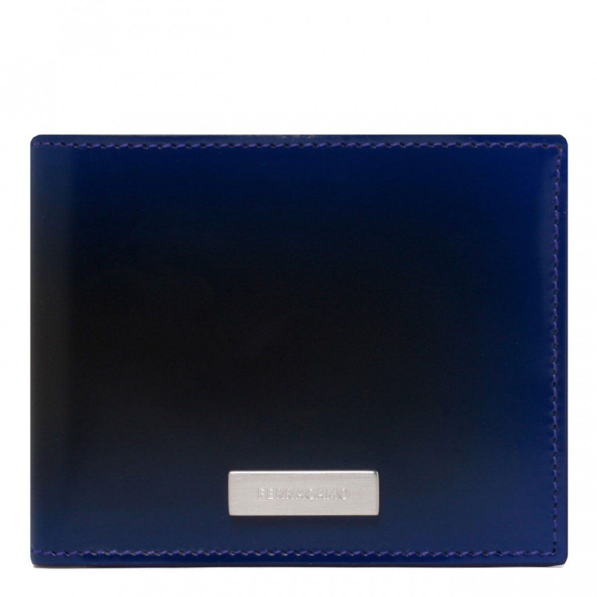Shading Blue Leather Wallet