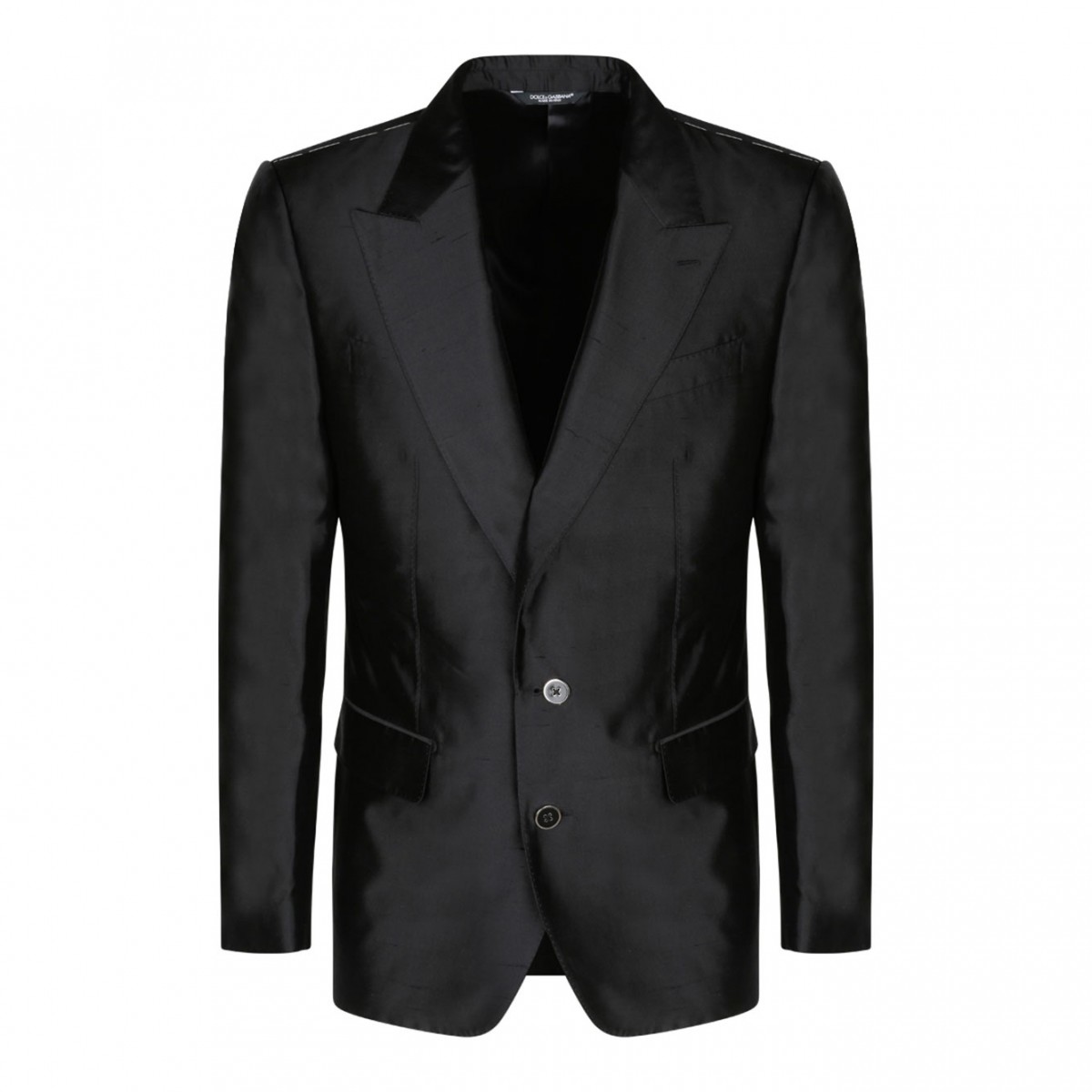 Black Silk Single Breasted Suit