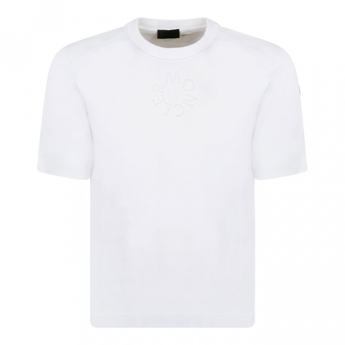 Cotton Ebossed Logo White T-shirt
