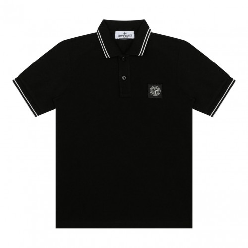 Short-Sleeve Black Polo Shirt