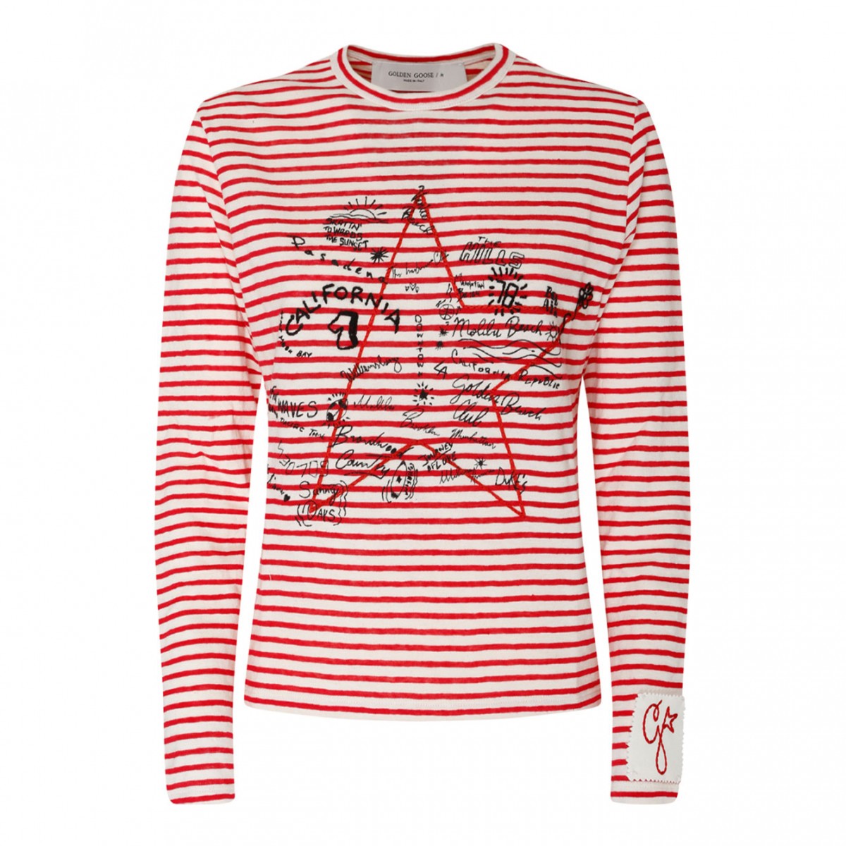 White and Red Striped T-Shirt