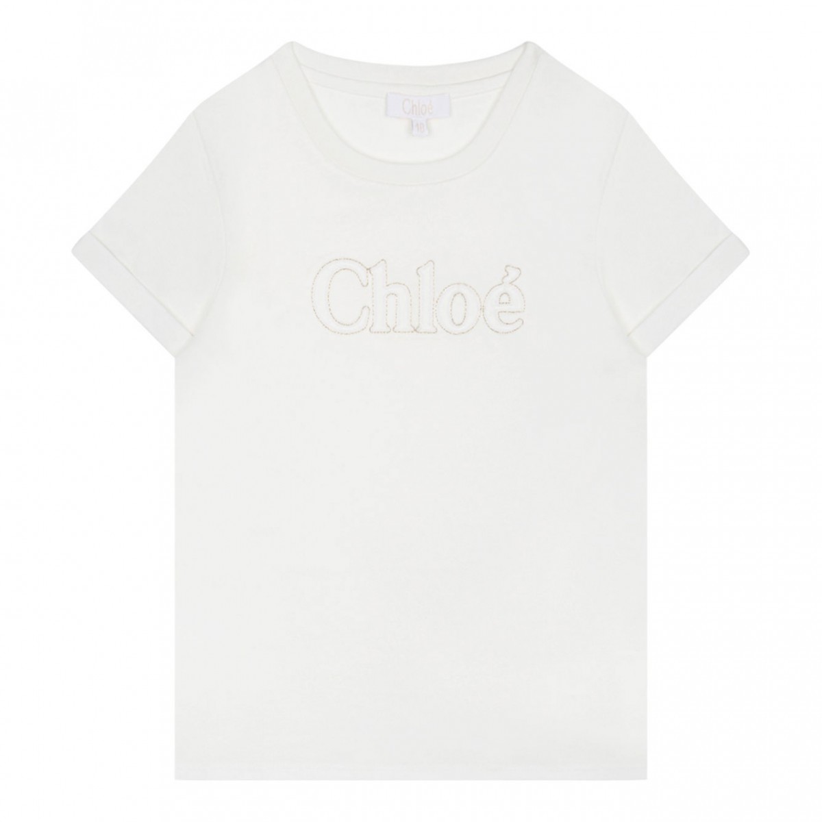 White Embroidered Logo T-Shirt