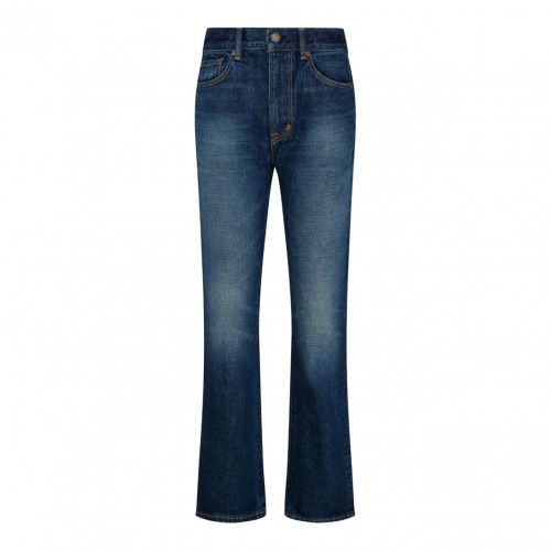 Mid Blue Stone Washed Jeans