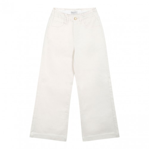 Distressed White Trousers