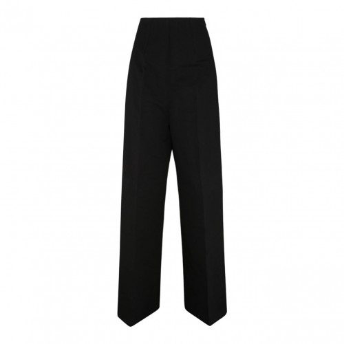 Black Wide Fit Trousers