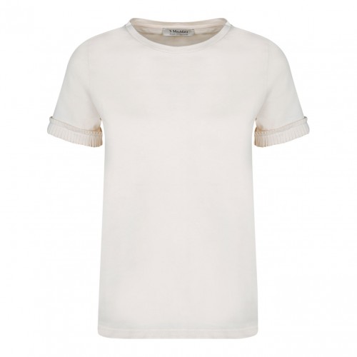 Cream Ruched T-Shirt
