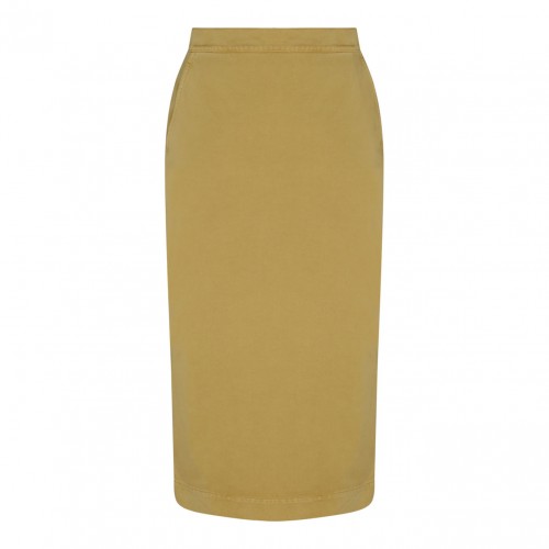 Mustard Gabardine Skirt