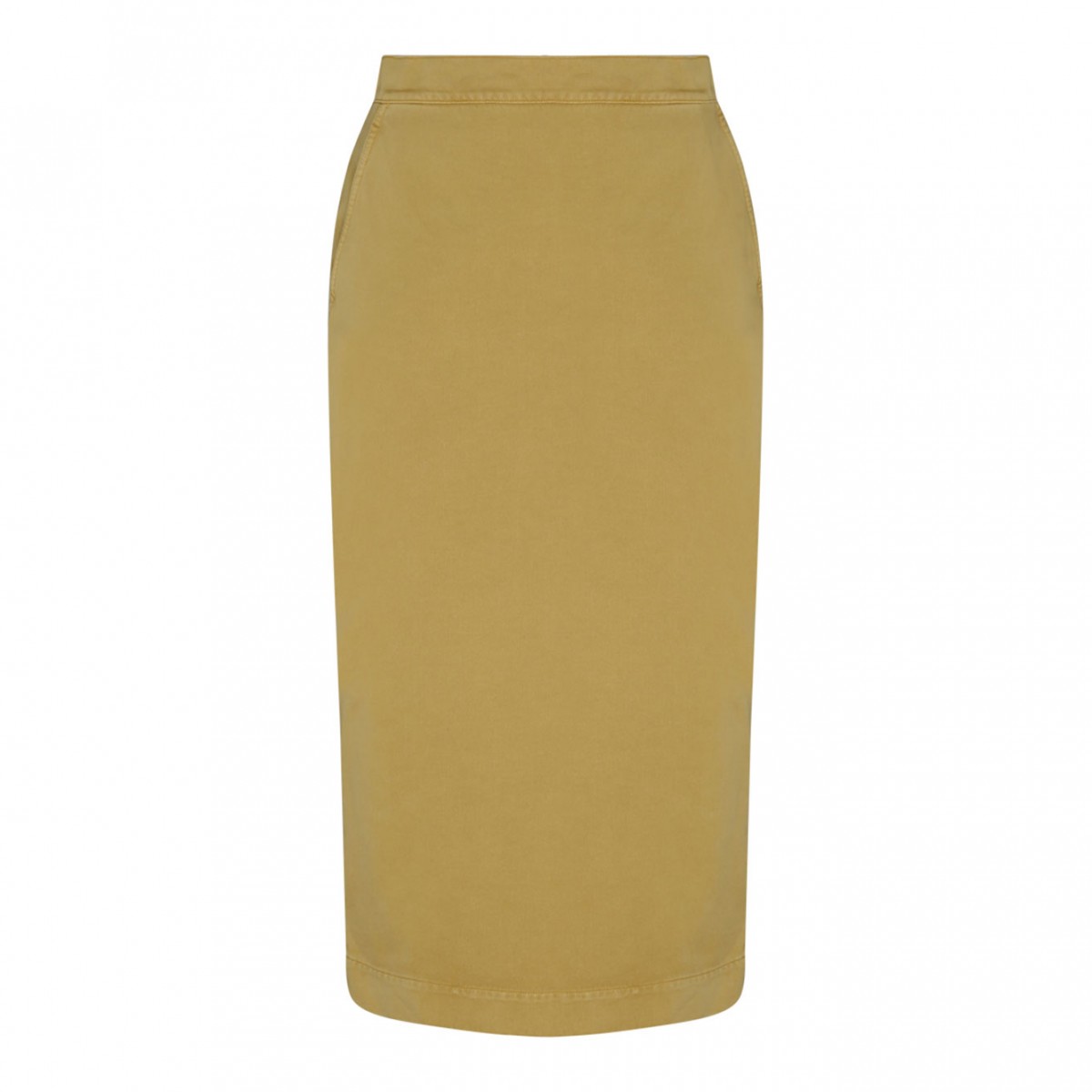 Mustard Gabardine Skirt