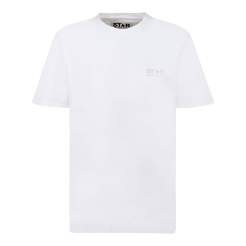 White Glitter Logo T-Shirt