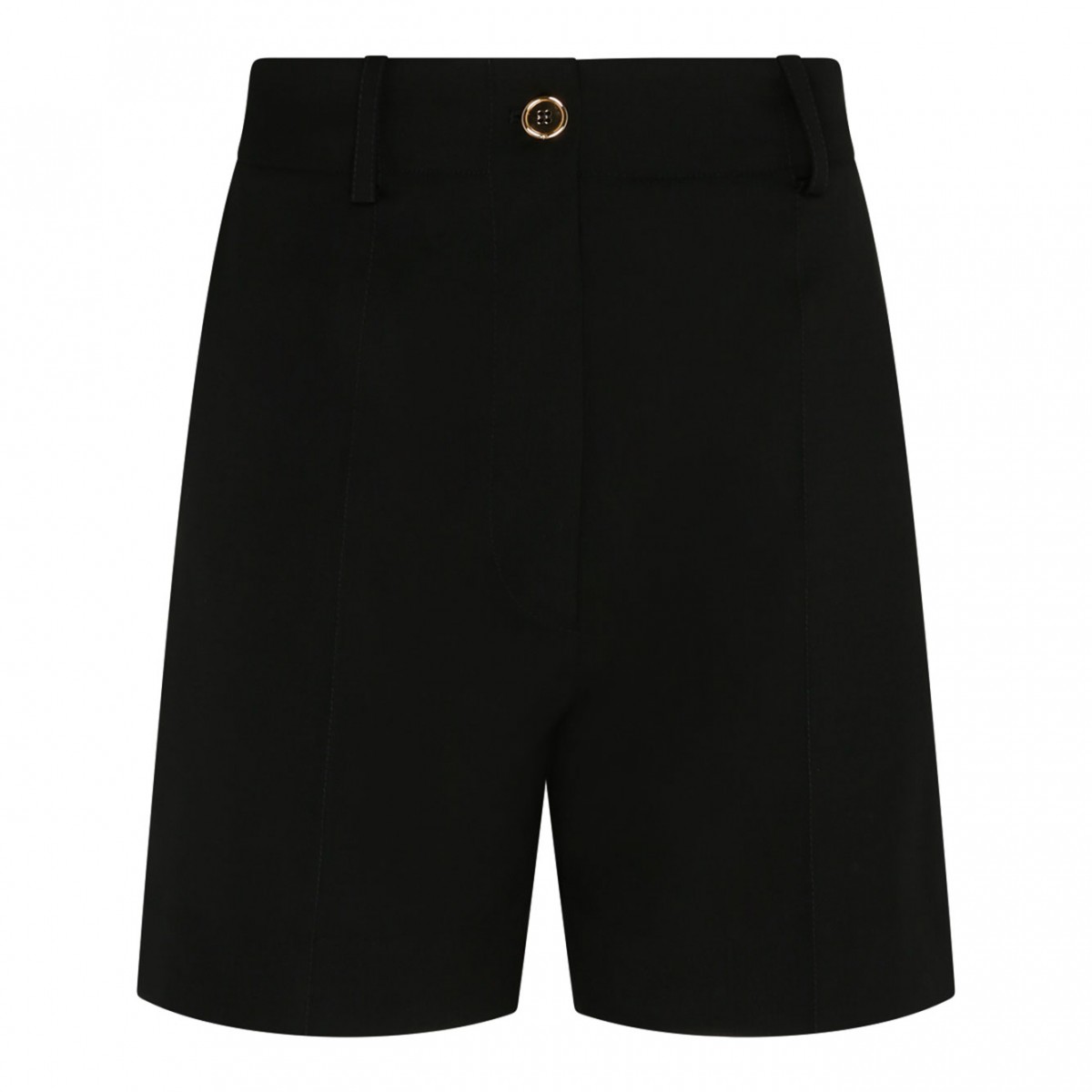 Black Wool Shorts