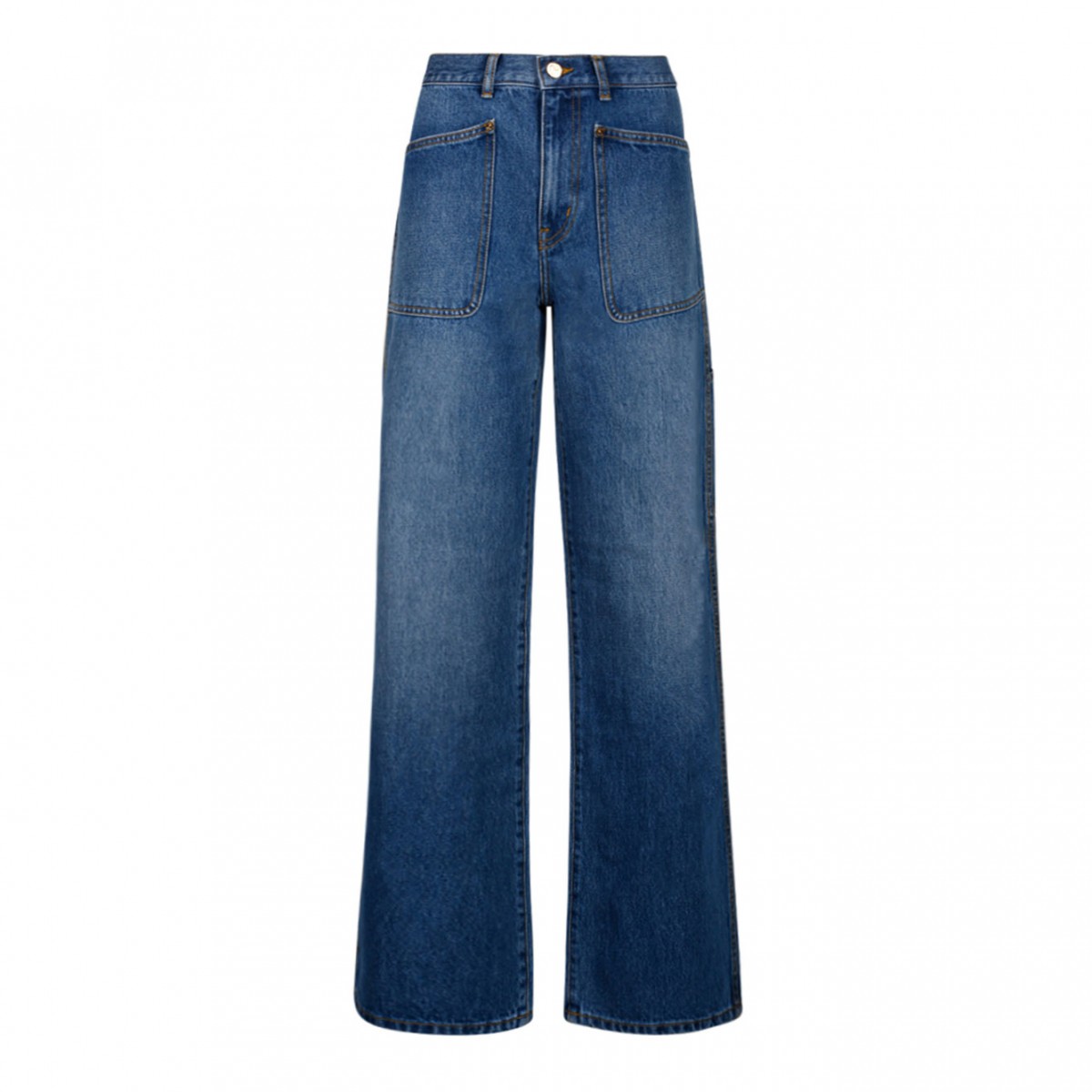 Blue Denim Cotton Jeans