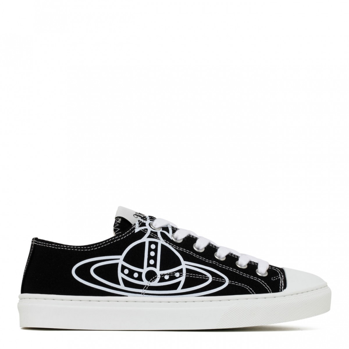 Black and White Plimsoll Sneakers