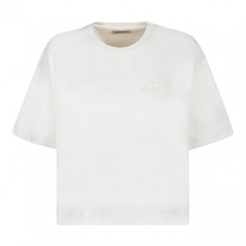 Apparel Cream Cropped T-Shirt