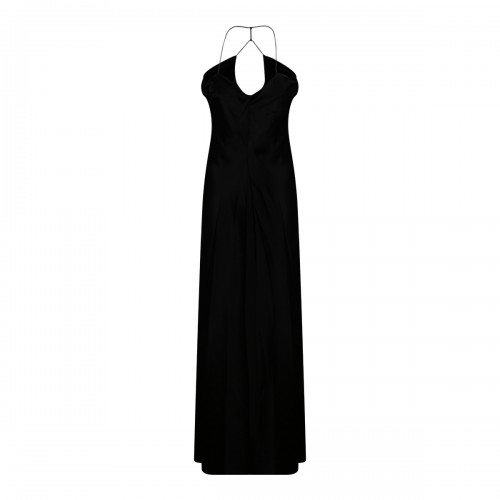 Black Satin Long Dress