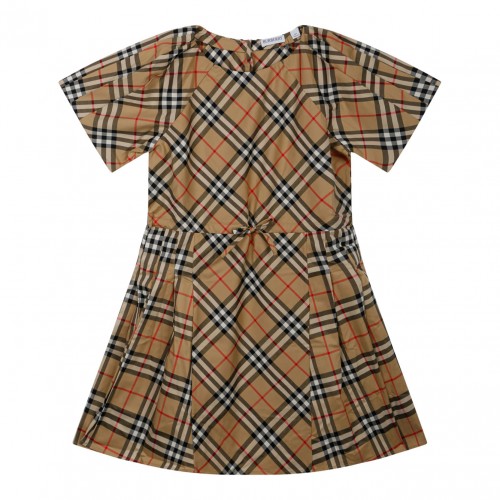 Pleated Check Dress