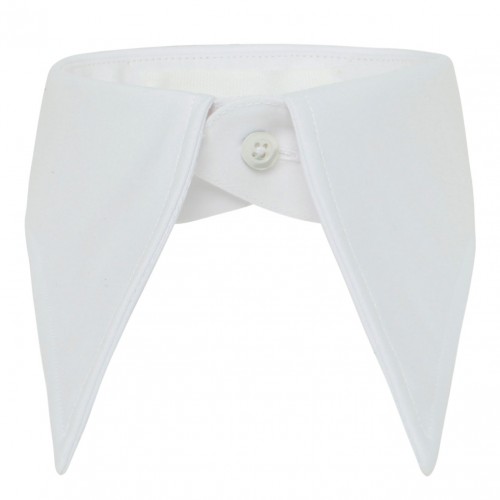 White Poplin Shirt Collar