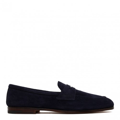 Soft Suede Navy Moccasin