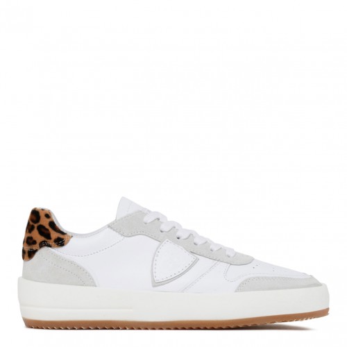 White and Animalier Sneakers