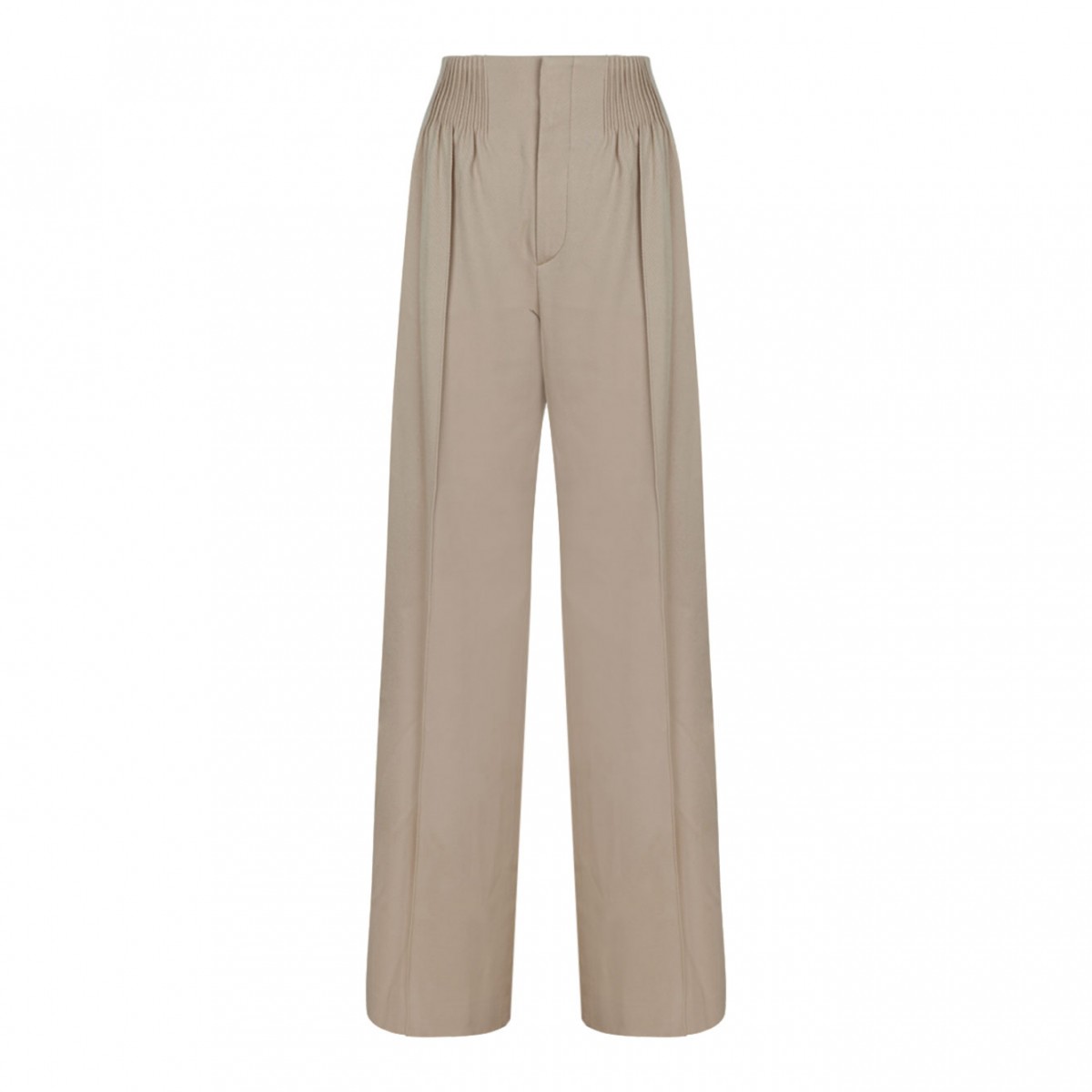 High Waisted Pearl Beige Sartorial Trousers