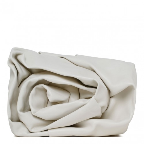 Ivory White Rose Clutch Bag
