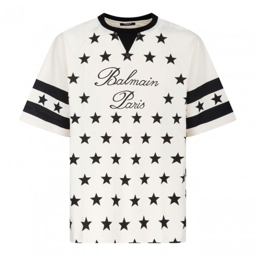 Beige and Black Star T-Shirt