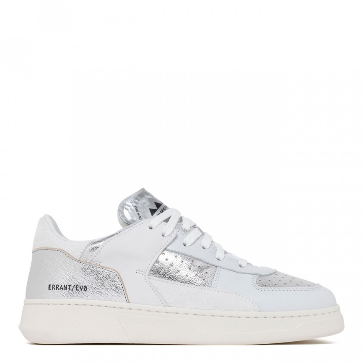 Silver and White Errant Sneakers