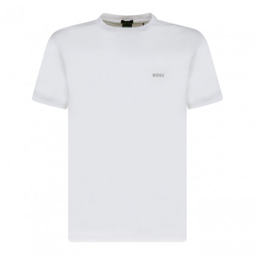 White Logo Print T-Shirt