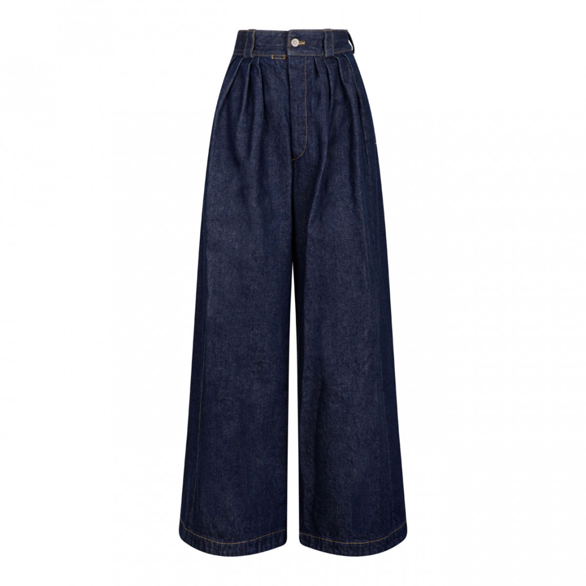 Blue Pleated Trousers