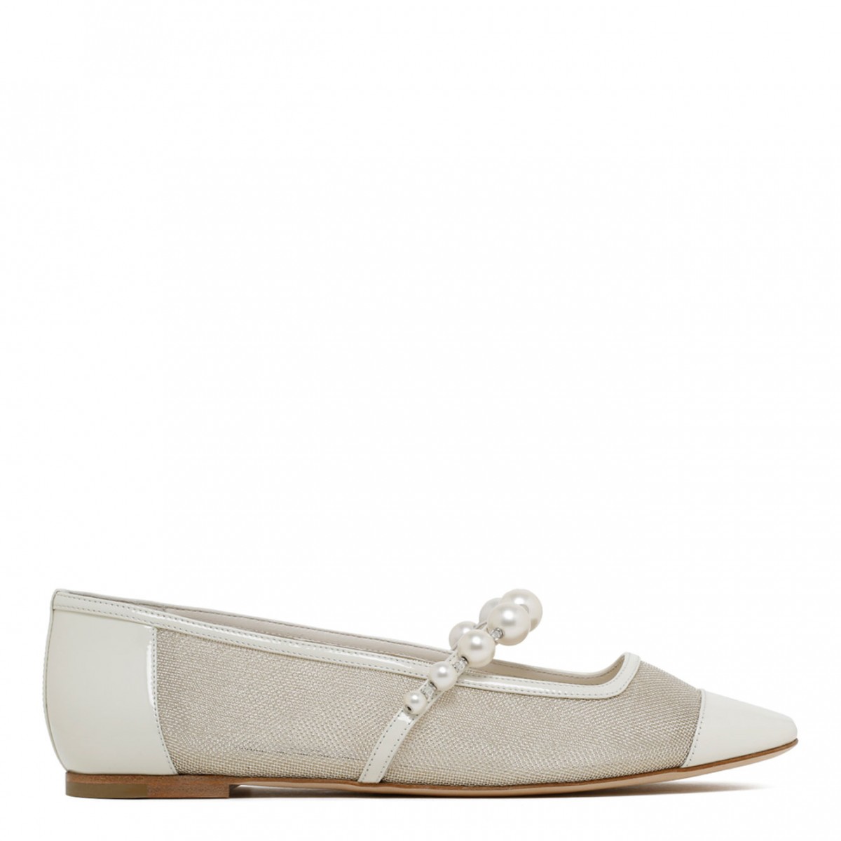 White Ade Flat Shoes