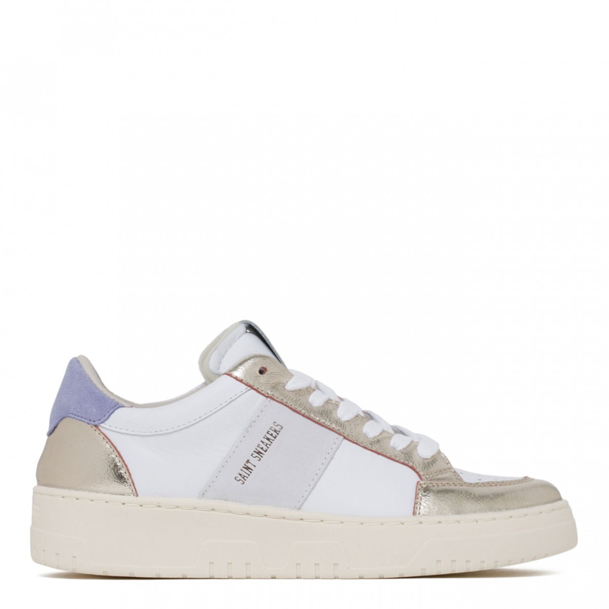 White, Platinum and Lilac Sail W Sneakers
