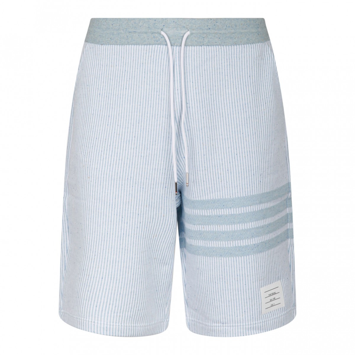 Light Blue 4-Bar Striped Shorts