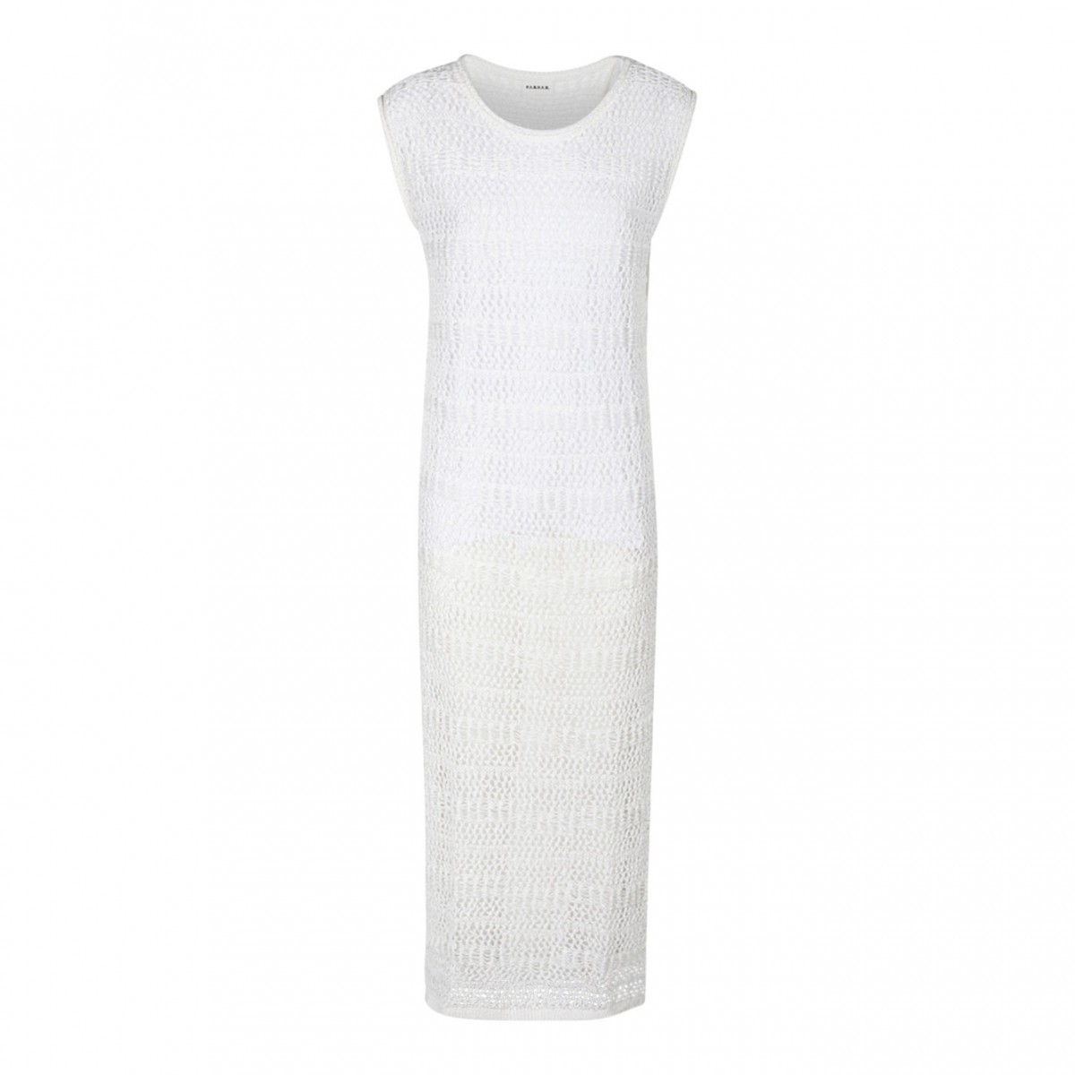 White Long Crochet Dress