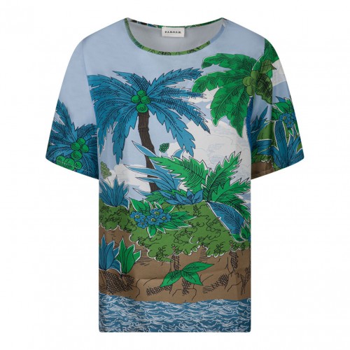Palm Tree Silk T-Shirt