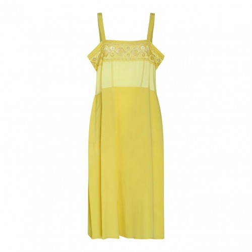 Lemon Yellow Midi Dress
