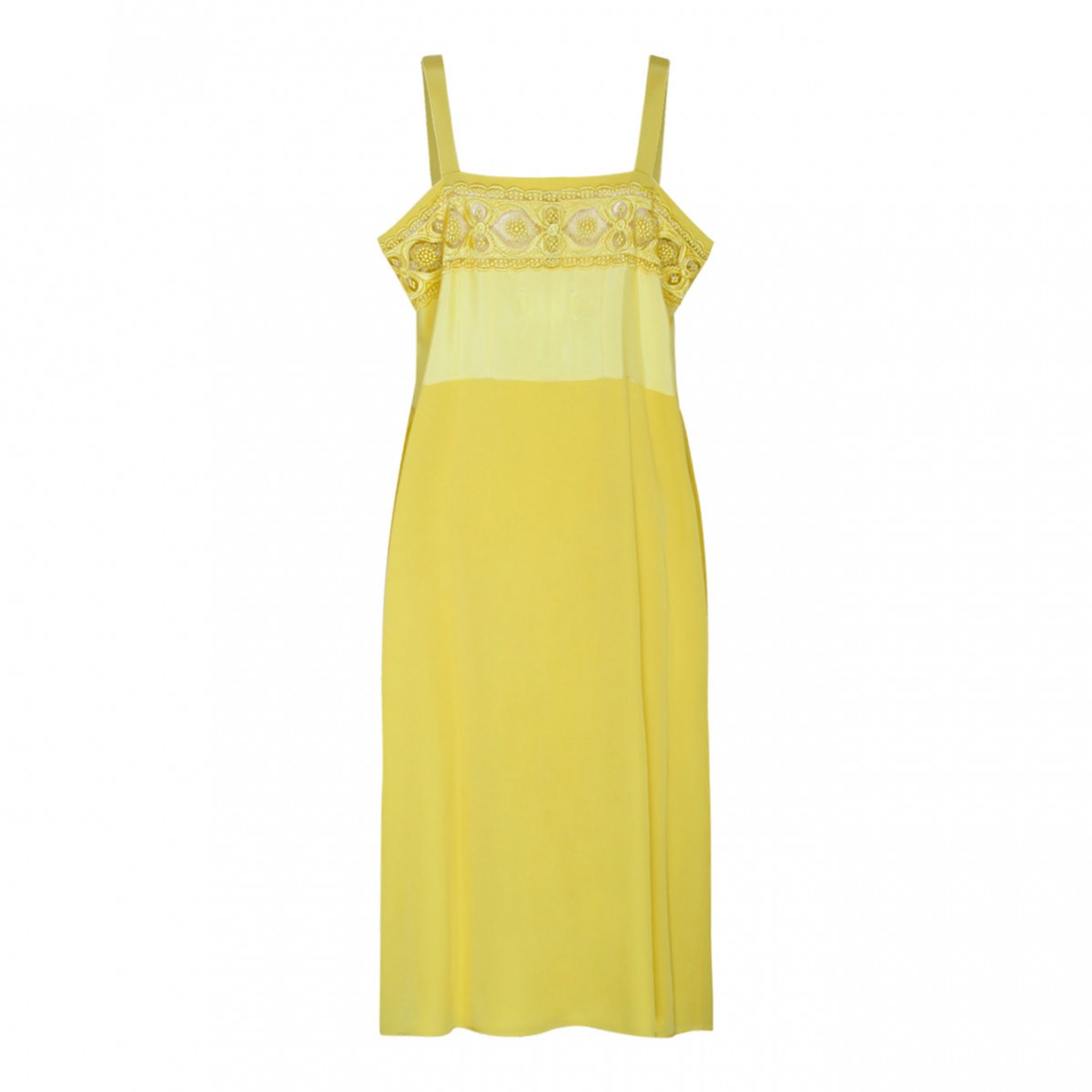 Lemon Yellow Midi Dress